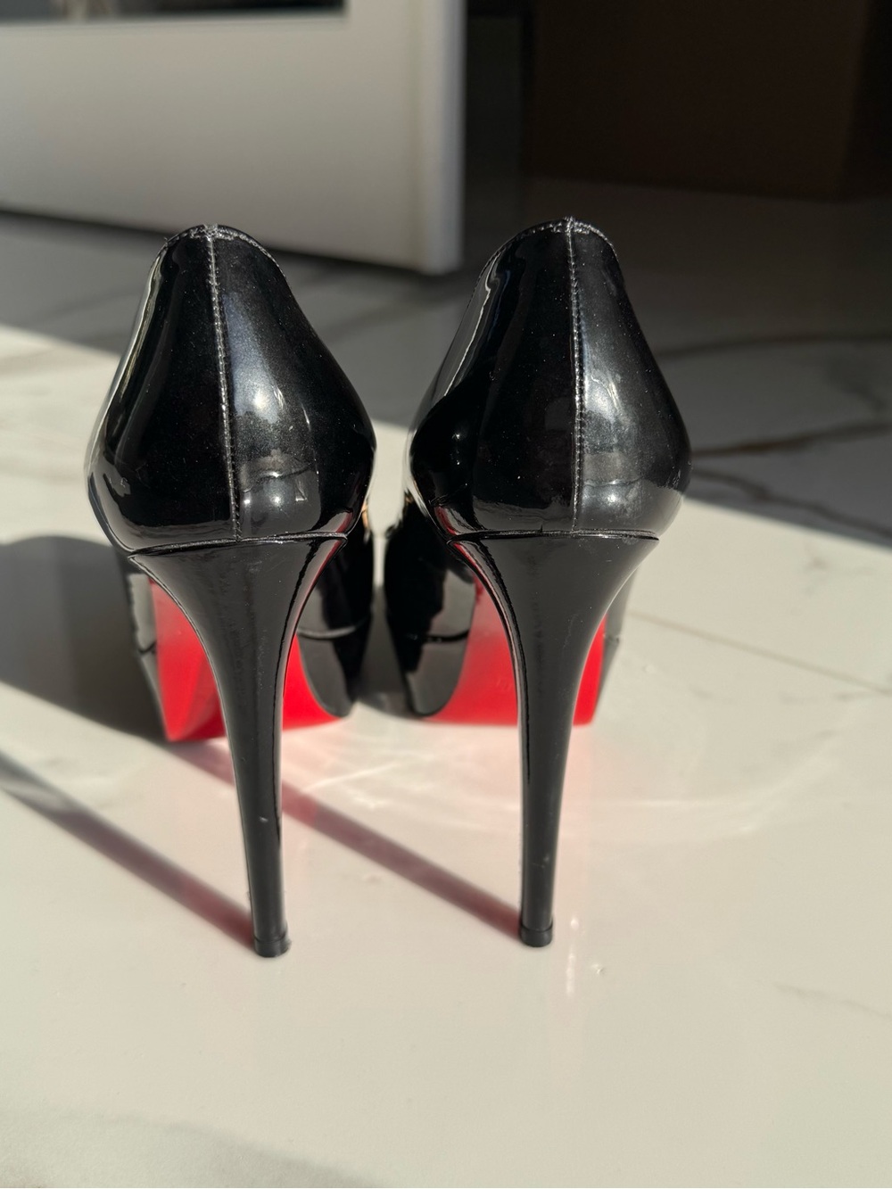 Christian Louboutin Black Patent Leather Bianca 120 - Picture 5 of 6